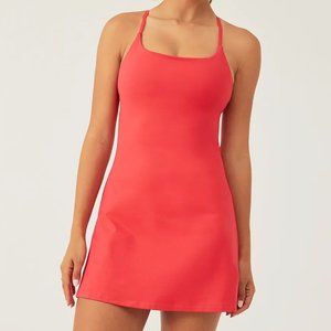 Outdoor Voices TechSweat Move Free Dress in Scarlet